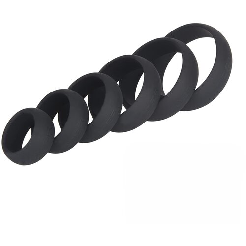 SuperLove Premium Wide Silicone Erection Cock Ring Kit Black Cene