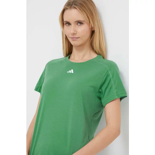 Adidas Kratka majica za vadbo Training Essentials zelena barva