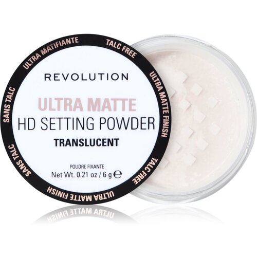 Makeup Revolution Ultra Velvet Loose Setting Powder matirajući transparentni puder u kamenu 6 g Slike