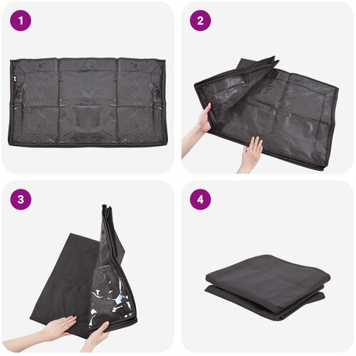  Kutija za pohranu s prozirnim prozorom na vrhu 6 pcs Antracit Slike