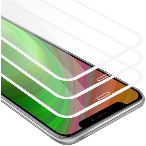 Cadorabo 3x Celozaslonska zaščitna folija, združljiva z Apple iPhone X / XS - Zaščitna folija v transparentno z belo - 3-pack Kaljeno steklo za zaščito zaslona s trdoto 9H in 3D dotikom, (20553087) Cene