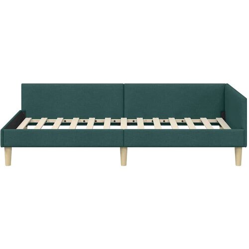 vidaXL Kutni okvir kreveta Ostalo s uzglavljem Tamnozelena 90 x 200 cm Cene