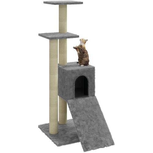  Penjalica za mačke sa stupovima za grebanje svjetlosiva 92 cm Slike