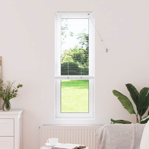 vidaXL Okenska roleta z zavesami Drugo Bela 80 x 130 cm Aluminij Cene
