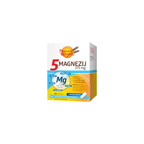 Natural Wealth 5 Magnezij 375mg Slike