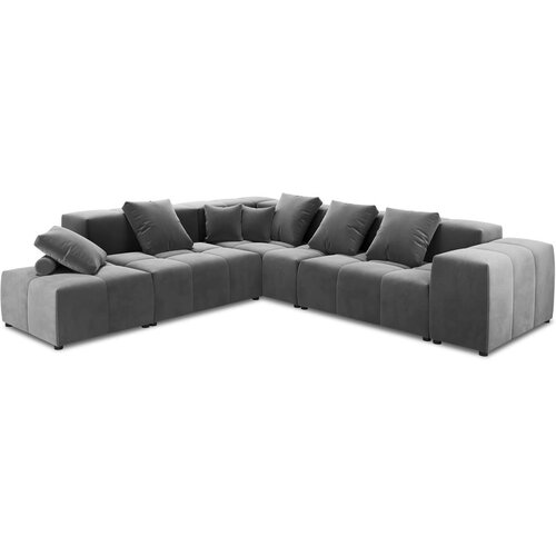 Cosmopolitan Design Siv žametni kotni kavč (obojestranski) Rome Velvet - Cosmopolitan Design Cene