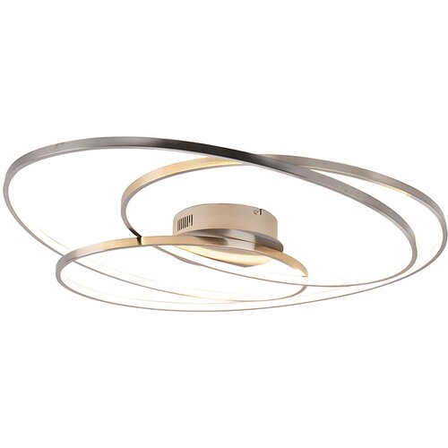 Trio Leuchten Stropna svetilka jeklo 80 cm, vključno s 3-stopenjsko LED zatemnitvijo - Rowin Cene