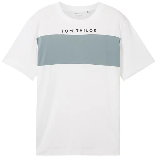Tom Tailor Majica golobje modra / črna / bela