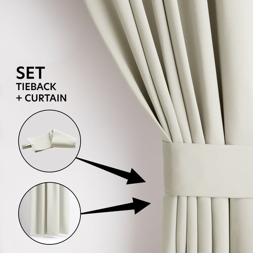 Restilo Kremno bela zatemnitvena izolacijska zavesa 140x270 cm Pleat &amp;ndash; Slike