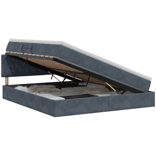  s od storage s uzglavljem Tamnosiva 180 x 200 cm Bar&amp;scaron;un Slike