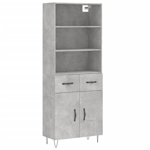 Maison Chic Visoka Komoda - Predalnik betonsko siva 69,5x34x180 cm inženirski les, (21720812) Slike