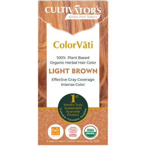 CULTIVATOR&amp;#039;S ColorV&amp;atilde;ti Organska zeli&amp;scaron;čna barva za lase - 06 svetlo rjava - 100 g Slike