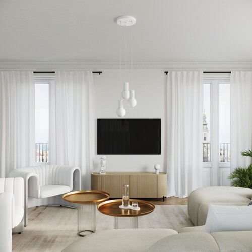 Sollux SL.1710 - visilica na sajli halo 3xG9/8W/230V &amp;oslash; 25 cm bela Slike