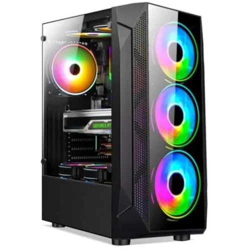 ANS UBIT Gaming case UB-GK03 4x RGB fan, ATX, 1x USB 3.0, 2x USB 2.0, HD Audio, tempered glass