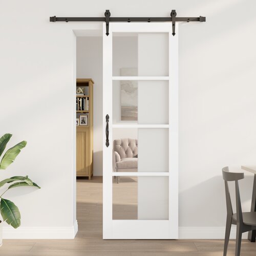 vidaXL Drsna vrata z opremo "ORKDAL" Bela 73,5x211 cm, Notranja vrata z steklom "ORKDAL" Bela 73,5x211x4 cm Cene