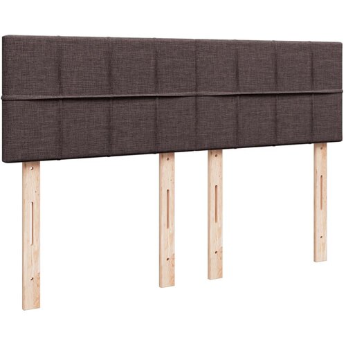  Krevet s oprugama i madracem tamnosmeđi 160x200 cm tkanina Slike
