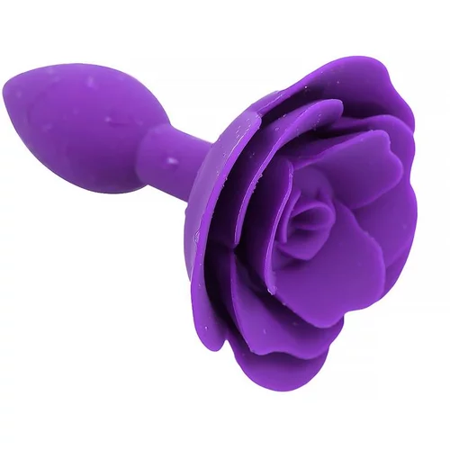A-Gusto Rose Silicone Butt Plug Purple