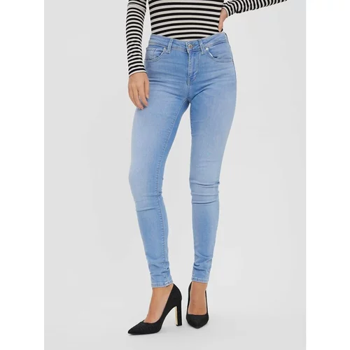 Vero_Moda Jeans hlače Lux 10259092 Modra Slim Fit