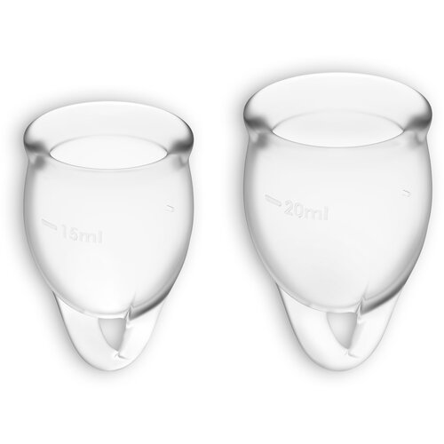 Satisfyer Feel Confident set od 2 menstrualne ča&scaron;ice, providne &mdash; 4002019 Cene