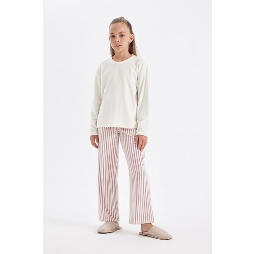 Defacto Girls Polar Fleece Long Sleeve Pajama Set Slike