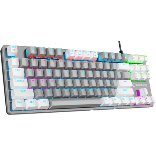 Rampage Tastatura gaming Snug K14 Gray/White Red Switch Mechanical Gaming Keyboard ENGLISH Layout English Rainbow TKL, 41855 Cijene