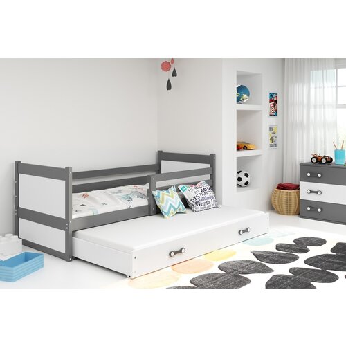 BestBed Krevet RICO s dodatnim leajem (razliite kombinacije boje)-Grafit-Bijela Slike