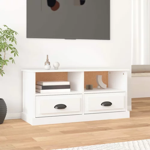 TV ormarić bijeli 93 x 35,5 x 45 cm od konstruiranog drva