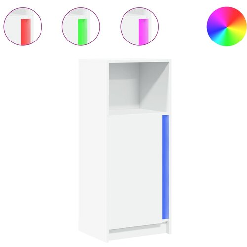 Maison Chic Komoda - Predalnik z LED bela 42,5x34x100 cm inženirski les, (21718835) Slike