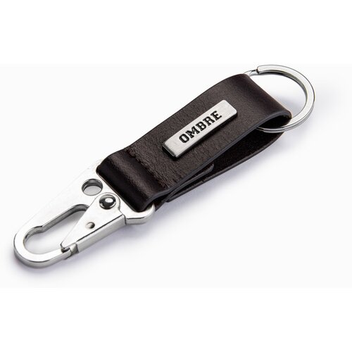 Ombre men's key ring with snap hook - black Cene