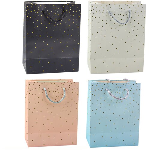 GIFT Bag With Gold Dots 23 x 18 x 10.5 cm Slike