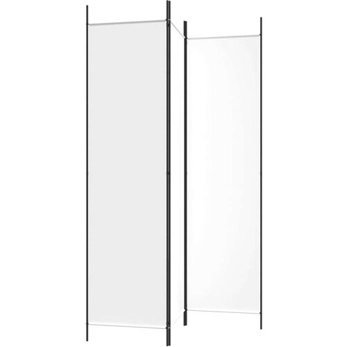  pregrada s 3 panela bijela 150 x 200 cm od tkanine Slike