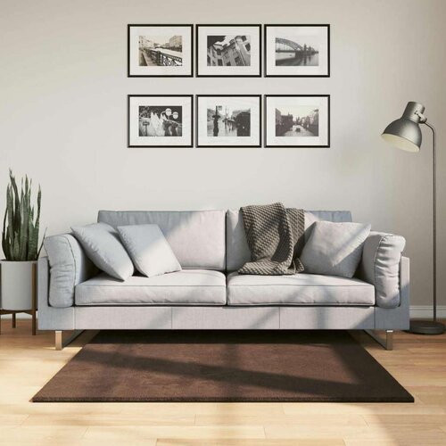  Tepisi za područja HUARTE Smeđa 120 x 120 cm Poliester - Smeđa 120 x 120 cm Cene