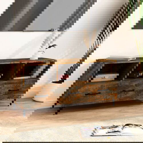 Furnova TV omarica dimljeni hrast 102x35x50 cm konstruiran les, (21924509) Slike
