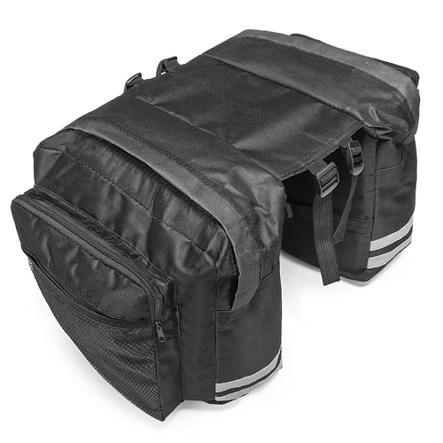 Gunai 23,8 L nepremočljiva torba za dvojno torbo za kolesa, torba za prtljažnik za kolesa, torba za sedež, črna, (21066732)