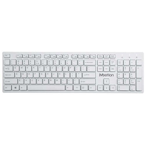 MeeTion WK841 BEŽIČNA 2.4GHZ SILENT Tastatura, BELA Slike
