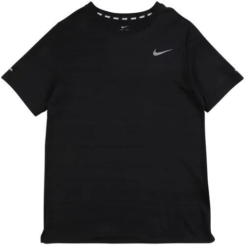 Nike Funkcionalna majica 'Miler' siva / črna