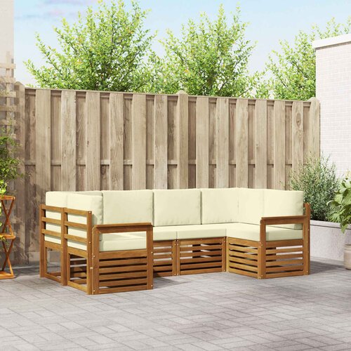  Set vanjskih sofa 6 kom. Prirodna i krem Smeđa 245 x 128,5 x 73 cm Cene