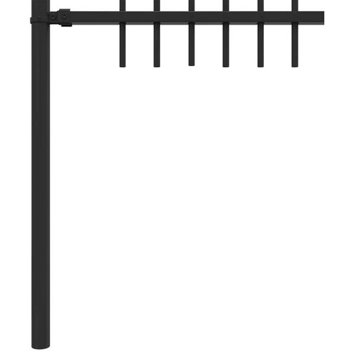  Ograda sa &amp;scaron;iljkom i lukom Crna 200 x 130 cm Slike