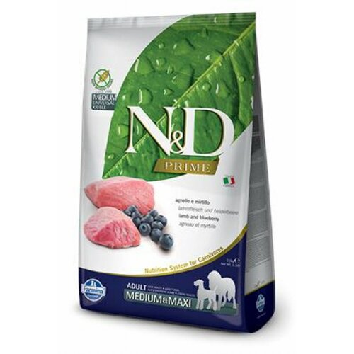 Farmina n&d prime hrana za pse lamb&blueberry medium&maxi 12kg Slike