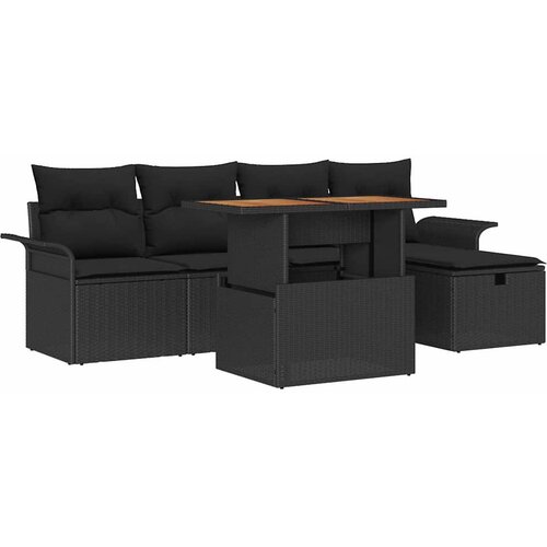  Sjedeća garnitura za vrt 6 kom. poliratan 251 x 117 x 85 cm Slike