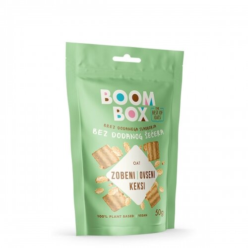 Boom box ovseni keksi bez šećera 50g Slike