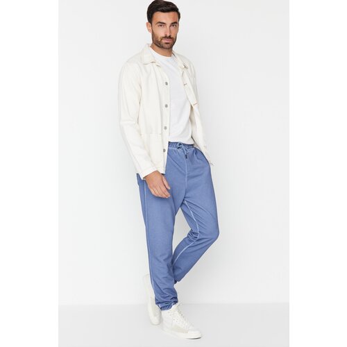Trendyol Sweatpants - Navy blue - Loose Slike