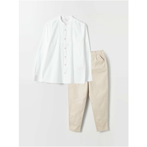 LC Waikiki Big Collar Long Sleeve Boy Shirt and Trousers Slike