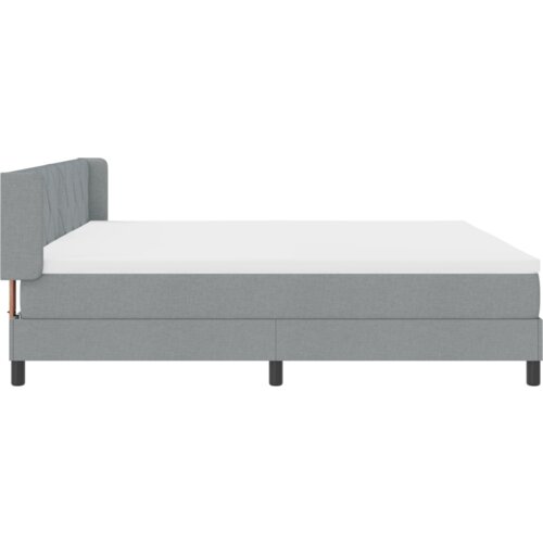 vidaXL postelja s pomladjo z vzmetnico svetlo siva 200x200 cm blago, vzglavje zasnova diamantnih blokov svetlo siva 200 cm blago Cene
