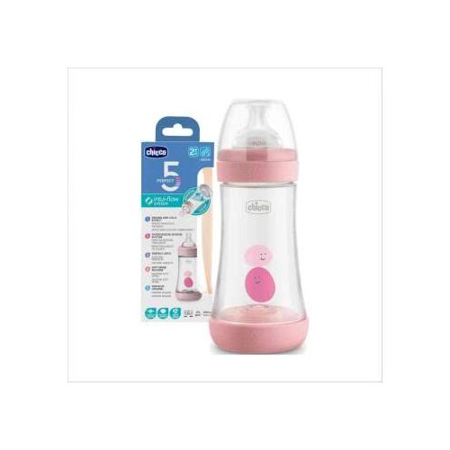 Chicco BOCICA PERFECT5 240 ML, 2M+, ROZA Slike