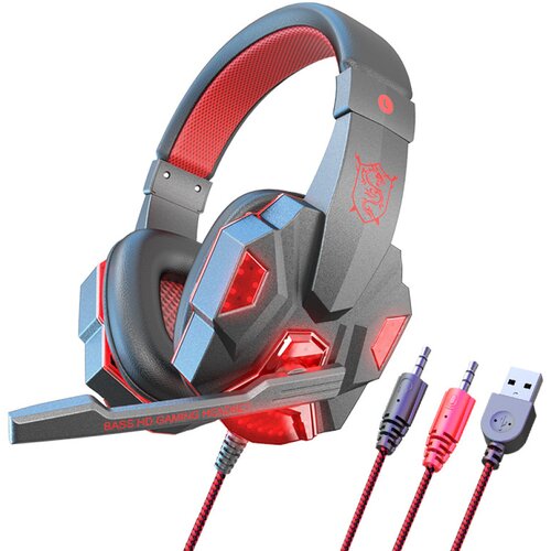 Venisymlis Stereo igralne slu&amp;scaron;alke PS4/PC 7.1, mikrofon za upravljanje &amp;scaron;umov, LED lučka, (22102126) Slike