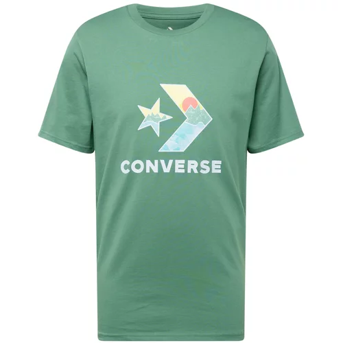 Converse Majica 'FILL LANDSCAPE' svijetloplava / svijetložuta / svijetlozelena / roza