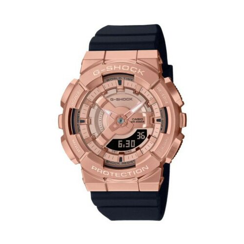 Casio Ženski roze zlatni analogno digitalni sportski ručni sat sa crnim kaišem ( gm-s110pg-1aer ) Cene