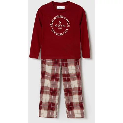 Abercrombie & Fitch Dječja pidžama boja: crvena, s uzorkom