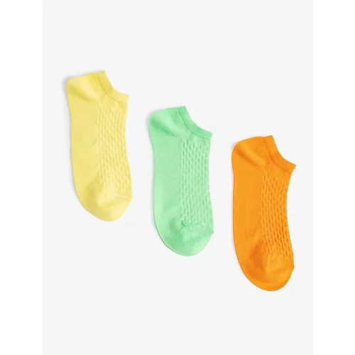 Koton 3-Piece Booties Socks Set Multicolored Textured